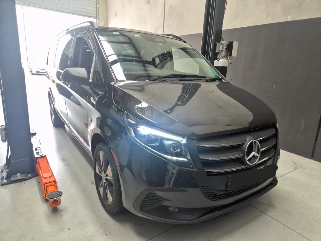Mercedes-Benz vehicle in a garage setting