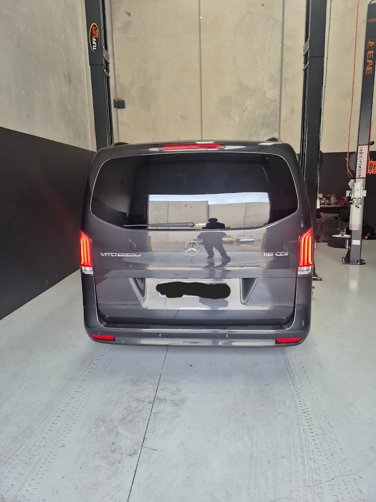 Mercedes-Benz Vito van in a repair shop