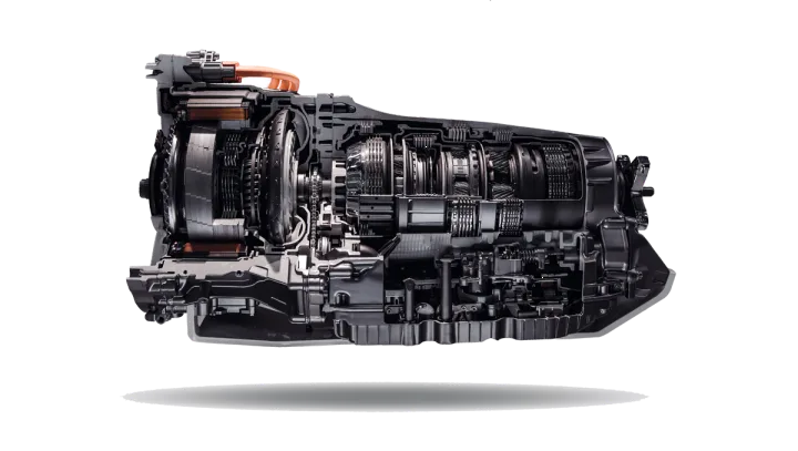 Cutaway view of a Mercedes-Benz automatic transmission
